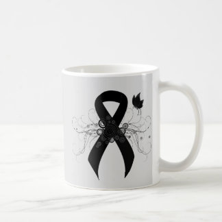 Black Ribbon with Butterfly Coffee Mug