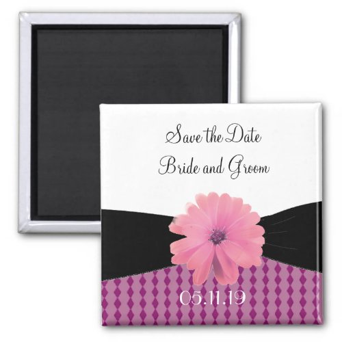 Black Ribbon With Daisy Flower Magnet