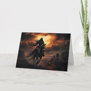 Black Rider and Fiery Sun Card