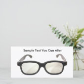 Black rimmed glasses isolated, Sample Text You ... (Standing Front)