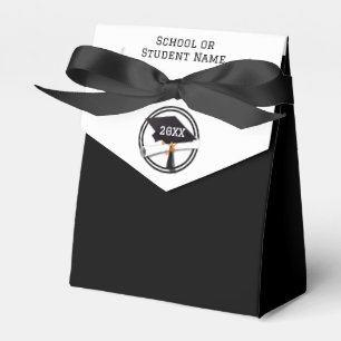 Black Ring on Grad Cap Graduation Favor Boxes