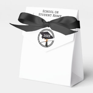 Black Ring on Grad Cap Graduation Favor Boxes