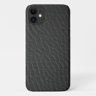 Black Rippled Texture Pattern Print iPhone 11 Case