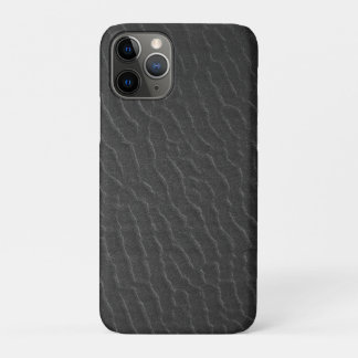 Black Rippled Texture Pattern Print iPhone 11 Pro Case