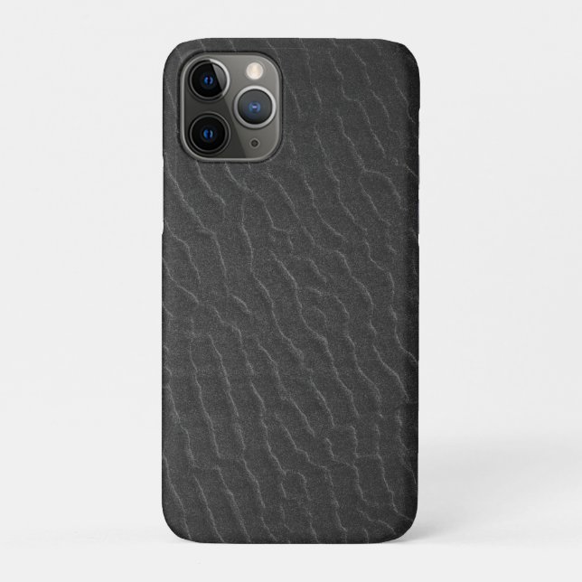 Black Rippled Texture Pattern Print Case-Mate iPhone Case (Back)