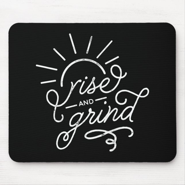 Black Rise and Grind Mouse Pad (Front)