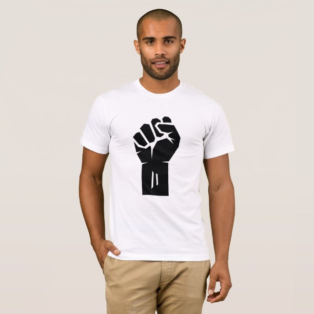 Black rised clenched fist. T-Shirt (Front Full)