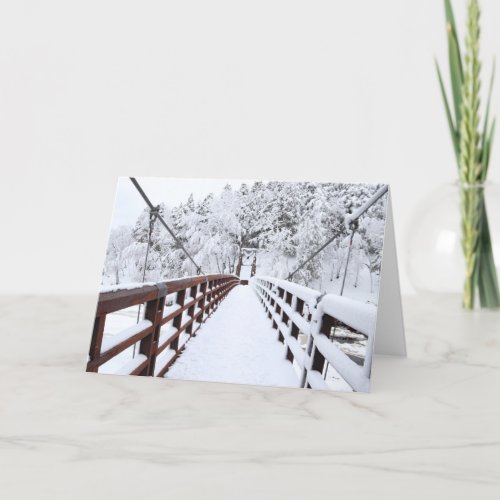 Black River Harbor Suspension Bridge Michigan Card