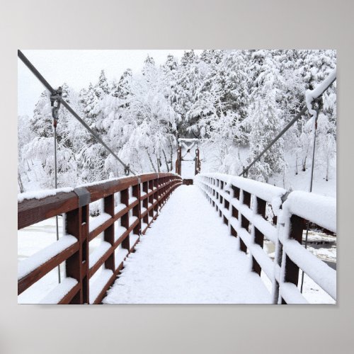 Black River Harbor Suspension Bridge Michigan Poster