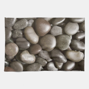 Black River Rock Nature Zen Pebble Towel