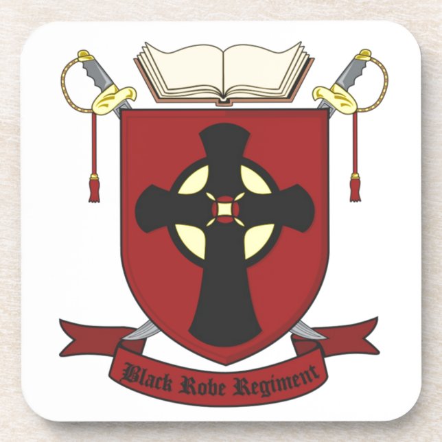 BLACK ROBE REGIMENT BEVERAGE COASTER (Front)