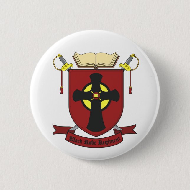 BLACK ROBE REGIMENT PINBACK BUTTON (Front)