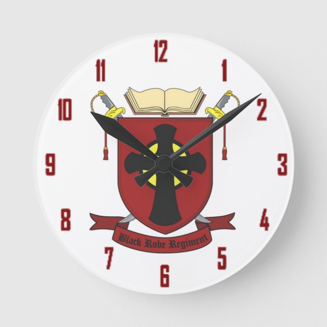 BLACK ROBE REGIMENT ROUND CLOCK (Front)