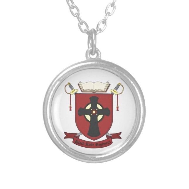 BLACK ROBE REGIMENT SILVER PLATED NECKLACE (Front)