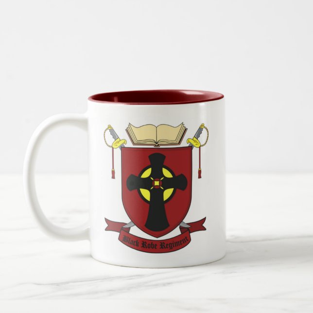 BLACK ROBE REGIMENT Two-Tone COFFEE MUG (Left)