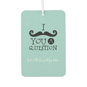 Black Robin Egg Blue Mustache Humor Air Freshener