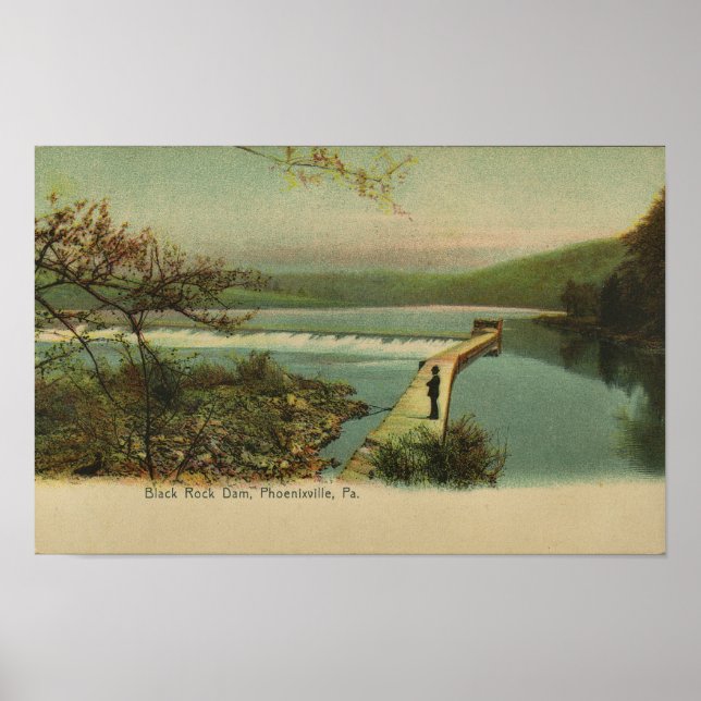 Black Rock Dam Schuylkill River Phoenixville PA Poster (Front)