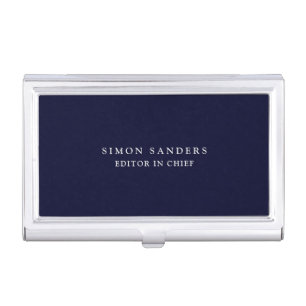 Black Rock Deep Blue Classical Unique Minimalist Business Card Case