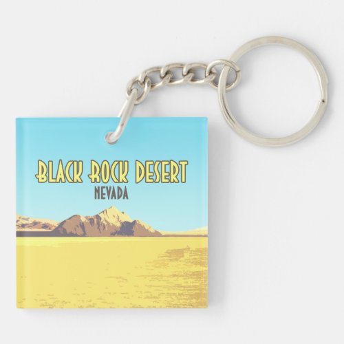 Black Rock Desert Nevada Vintage Keychain