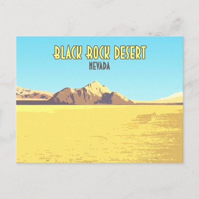 Black Rock Desert Nevada Vintage Postcard (Front)