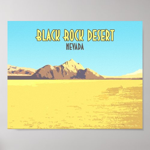 Black Rock Desert Nevada Vintage Poster