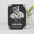 Black Rock metal birthday Invitation | Zazzle