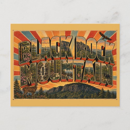 Black Rock Mountain Georgia Highest State Park Art Postcard