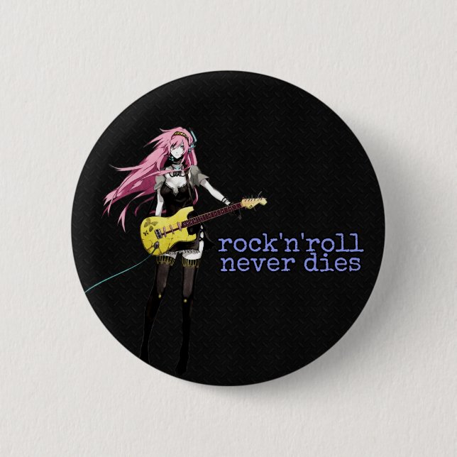 Black Rock ‘n Roll Button (Front)