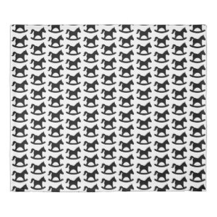 Black Rocking Horse Duvet Cover
