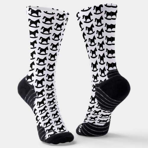 Black Rocking Horse Socks