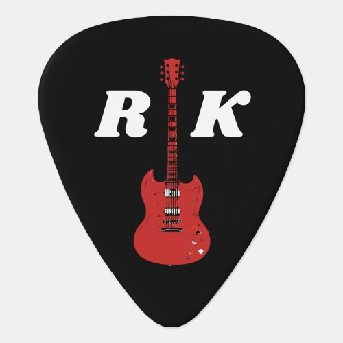 black rockpicks name  initials guitar pick