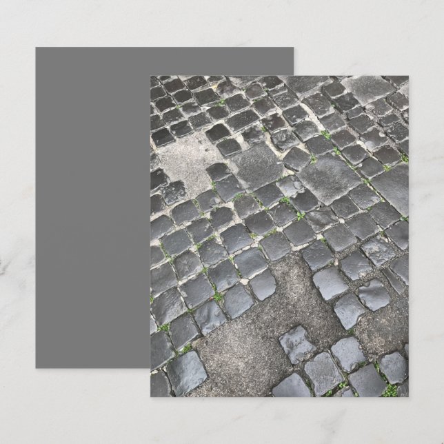 Black Roman Cobblestones Scrapbook Paper (Front/Back)