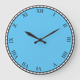 Black Roman Number Face & Trim Clock Face Clock