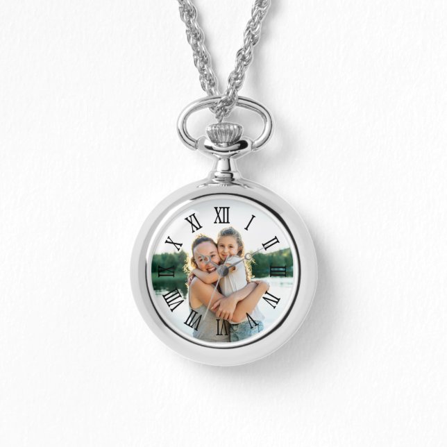 Black Roman Numerals Photo for Mom Watch (Front)