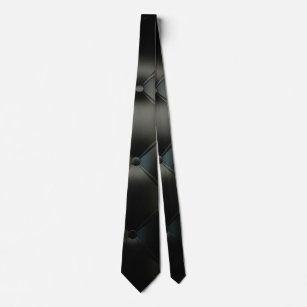 Black Romantic Beautiful Leather Neck Tie