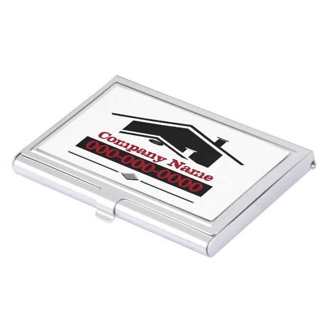 Black Roof Business Card Holder (Front)