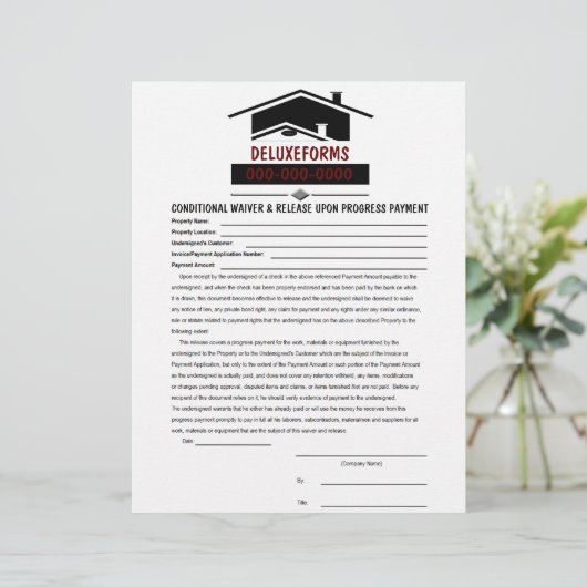 Black Roof Conditional Waiver & Release Payment (Standing Front)