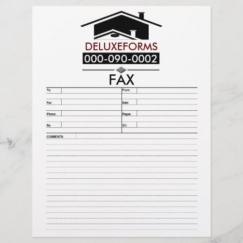 Black Roof Fax Letterhead