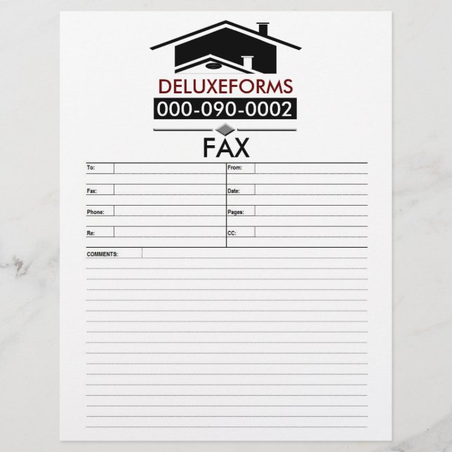Black Roof Fax Letterhead (Front)