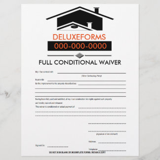 Black Roof Full Conditional Waiver Form