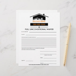 Black Roof Full Unconditional Waiver Form