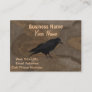 Black Rook British Corvid and Rustic Background Business Card
