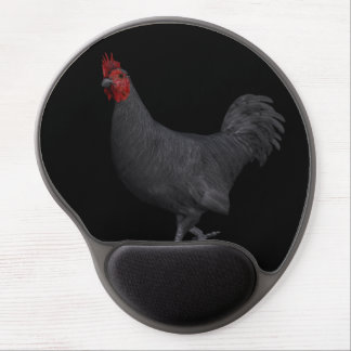 Black Rooster Gel Mouse Pad