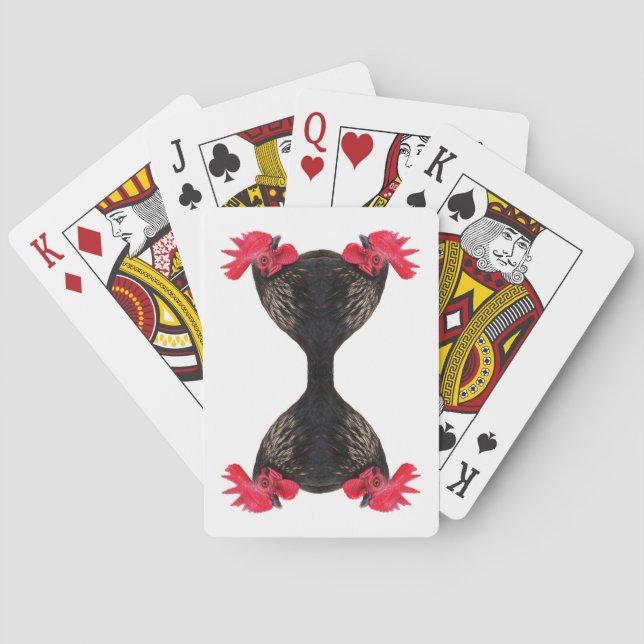 Black Rooster  Poker Cards (Back)