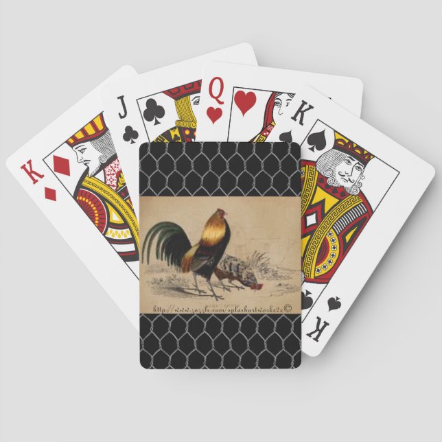 "Black Rooster" Poker Cards (Back)