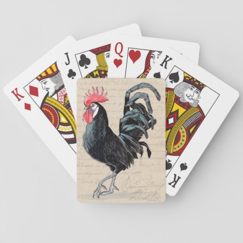 Black Rooster Poker Playing Card Deck