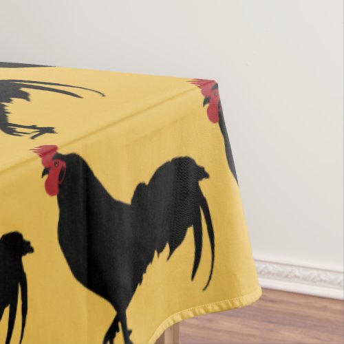 Black Rooster Tablecloth