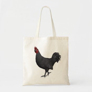 Black Rooster Tote Bag by Emangl3D at Zazzle