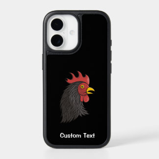 Black Rooster's Head iPhone Case