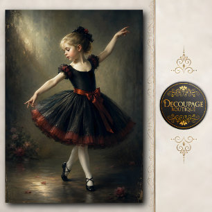 Black Rose Ballet Princess Ballerina Tissue Paper